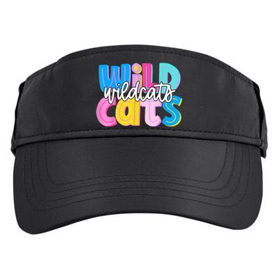 Wildcats Colorful School Spirit Adult Drive Performance Visor