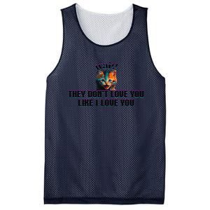 Wait Cat Saying They Don’T Love You Like I Love You Mesh Reversible Basketball Jersey Tank