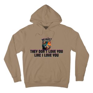 Wait Cat Saying They Don’T Love You Like I Love You Hoodie