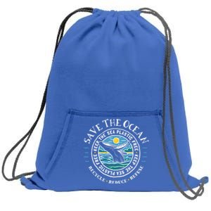 Whale Conservation Save The Ocean Gift Sweatshirt Cinch Pack Bag