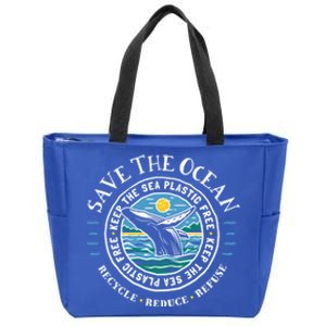 Whale Conservation Save The Ocean Gift Zip Tote Bag