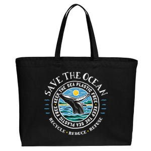 Whale Conservation Save The Ocean Gift Cotton Canvas Jumbo Tote