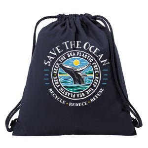 Whale Conservation Save The Ocean Gift Drawstring Bag