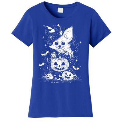 Welsh Corgi Spooky For Moonlight Halloween Cute Gift Women's T-Shirt