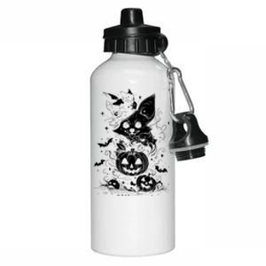 Welsh Corgi Spooky For Moonlight Halloween Cute Gift Aluminum Water Bottle 