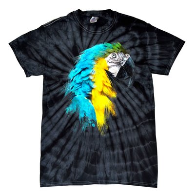 Watercolor Colourful Scarlet Macaw Parrot Bird Painting Tie-Dye T-Shirt