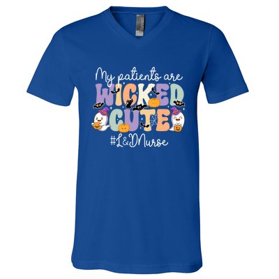 Wicked Cute Spooky L And D Nurse Halloween L And D Nursing Gift V-Neck T-Shirt