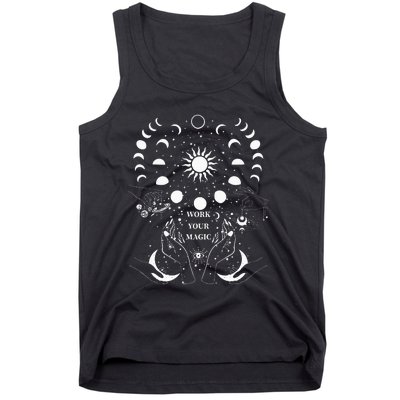 Witchcraft Celestial Sun Moon Witchy Wiccan Magick Magic Tank Top