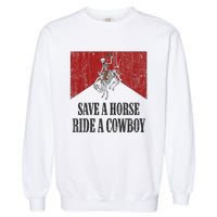 Western Cowboy Skeleton Ride into the Country Garment-Dyed Sweatshirt