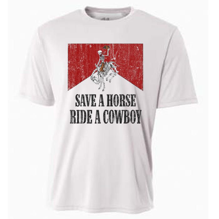 Western Cowboy Skeleton Ride into the Country Cooling Performance Crew T-Shirt