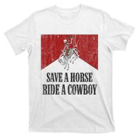 Western Cowboy Skeleton Ride into the Country T-Shirt