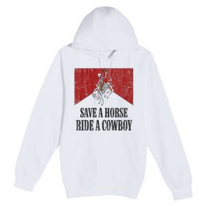 Western Cowboy Skeleton Ride into the Country Premium Pullover Hoodie