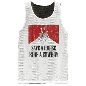 Western Cowboy Skeleton Ride into the Country Mesh Reversible Basketball Jersey Tank