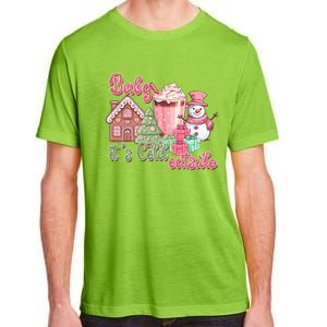 Western Christmas Santa Pink Christmas ItS Cold Outside Gift Adult ChromaSoft Performance T-Shirt