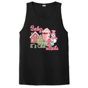 Western Christmas Santa Pink Christmas ItS Cold Outside Gift PosiCharge Competitor Tank