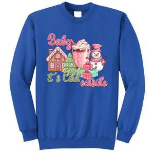 Western Christmas Santa Pink Christmas ItS Cold Outside Gift Sweatshirt