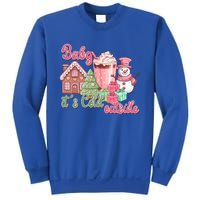 Western Christmas Santa Pink Christmas ItS Cold Outside Gift Sweatshirt