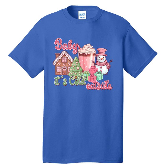 Western Christmas Santa Pink Christmas ItS Cold Outside Gift Tall T-Shirt