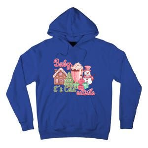 Western Christmas Santa Pink Christmas ItS Cold Outside Gift Tall Hoodie