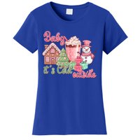 Western Christmas Santa Pink Christmas ItS Cold Outside Gift Women's T-Shirt