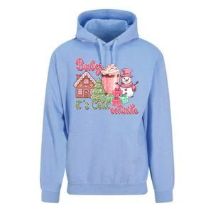 Western Christmas Santa Pink Christmas ItS Cold Outside Gift Unisex Surf Hoodie