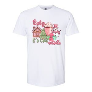 Western Christmas Santa Pink Christmas ItS Cold Outside Gift Softstyle CVC T-Shirt