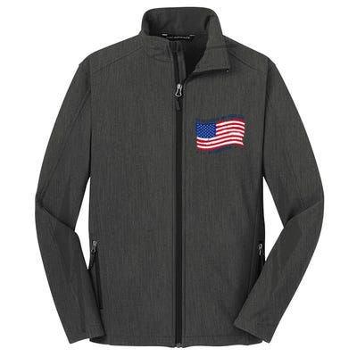 We Can Solve Our Problems By Ourselves American Flag Core Soft Shell Jacket