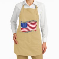 We Can Solve Our Problems By Ourselves American Flag Full-Length Apron With Pockets
