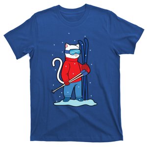 Winter Cat Ski Skier Skiing Meaningful Gift T-Shirt