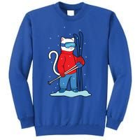 Winter Cat Ski Skier Skiing Meaningful Gift Tall Sweatshirt