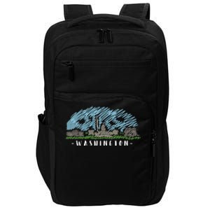 Washington Cartoon Style Illustration Impact Tech Backpack