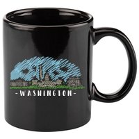 Washington Cartoon Style Illustration 11oz C Handle Ceramic Mug