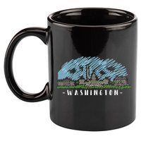 Washington Cartoon Style Illustration 11oz C Handle Ceramic Mug