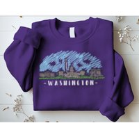 Washington Cartoon Style Illustration Sweatshirt