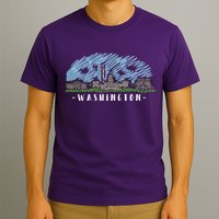 Washington Cartoon Style Illustration T-Shirt