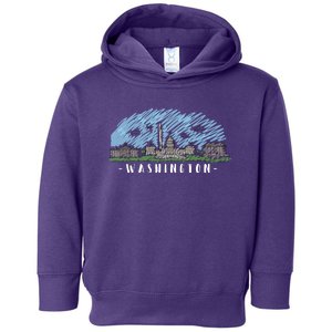 Washington Cartoon Style Illustration Toddler Hoodie