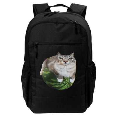 Watermelon Cat Silly Cat Meme Daily Commute Backpack