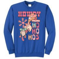 Western Christmas Santa Pink Christmas Howdy Ho Ho Hos Gift Sweatshirt