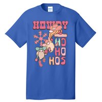 Western Christmas Santa Pink Christmas Howdy Ho Ho Hos Gift Tall T-Shirt