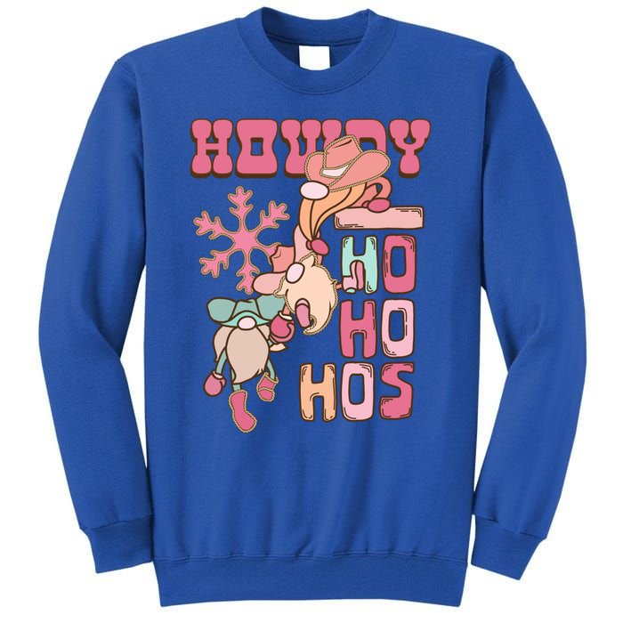 Western Christmas Santa Pink Christmas Howdy Ho Ho Hos Gift Tall Sweatshirt