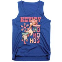 Western Christmas Santa Pink Christmas Howdy Ho Ho Hos Gift Tank Top