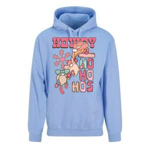 Western Christmas Santa Pink Christmas Howdy Ho Ho Hos Gift Unisex Surf Hoodie