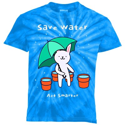 Water Conservation: Save Water Act Smarter Ecogiftconscious Gift Kids Tie-Dye T-Shirt