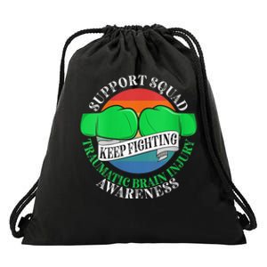 Wo Cancer Support Awareness Squad I TBI Traumatic Brain Injury Drawstring Bag