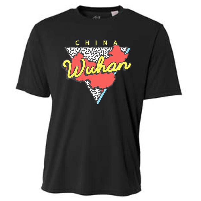 Wuhan China Souvenirs Vintage Retro Triangle Cooling Performance Crew T-Shirt