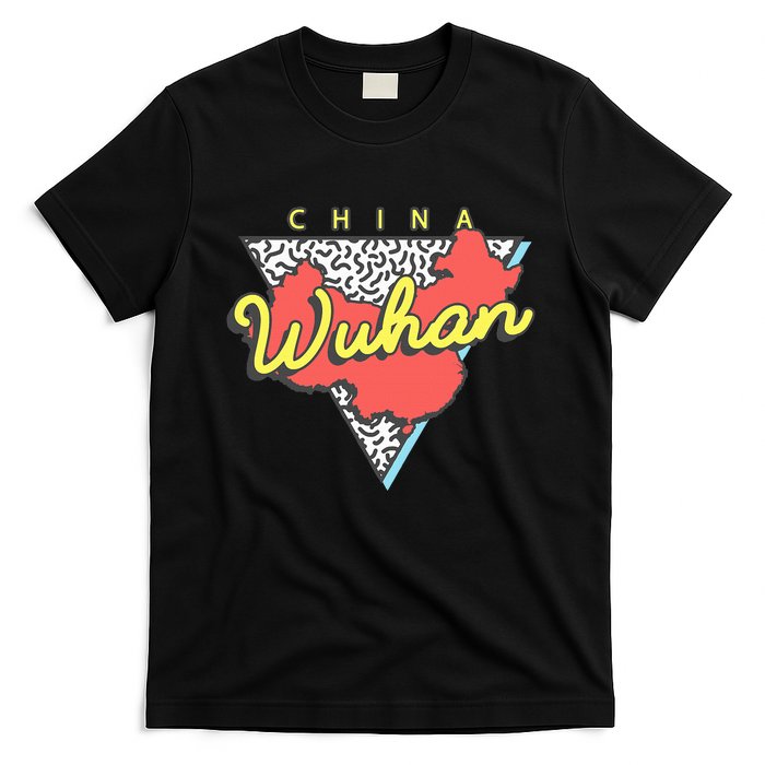 Wuhan China Souvenirs Vintage Retro Triangle T-Shirt