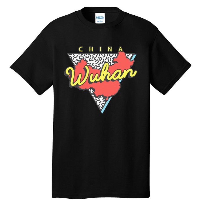 Wuhan China Souvenirs Vintage Retro Triangle Tall T-Shirt