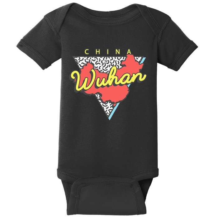 Wuhan China Souvenirs Vintage Retro Triangle Baby Bodysuit