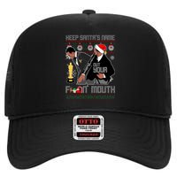 Will Chris Slap Award Show Keep Santa's Name Out Your Mouth Ugly Christmas High Crown Mesh Back Trucker Hat