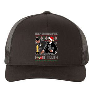 Will Chris Slap Award Show Keep Santa's Name Out Your Mouth Ugly Christmas Yupoong Adult 5-Panel Trucker Hat